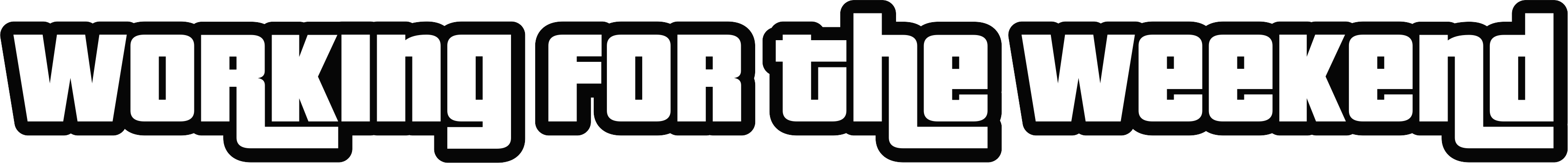 Working for the weekend logo text
